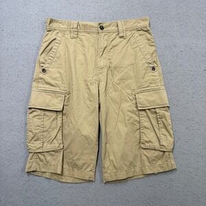 Bossini Cargo Shorts Men's 30 Brown Relaxed Fit Cotton Utility Hunting Outdoor
